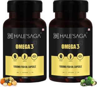 Halesaga Salmon Fish Oil Capsules Omega 3 for Men & Women | 1000 mg Omega 3 Fatty Acids