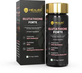 healeo Glutathione Forte 1200mg with Saffron, ALA, Aloe Vera | For Glowing Skin