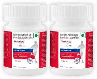 GEOFIT Multivitamin Tablets for Men with Ginseng Extract Pack of 2 (30 Tablets Each)