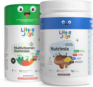 Little Joys Immunity Booster Kit (7+ yrs) Nutrimix Powder 350g & Multivitamin Gummies (30N)