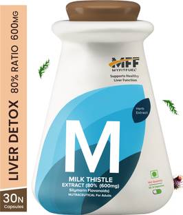 MyFitFuel Milk Thistle Extract (80% Silymarin Flavonoids), (600mg), 20 Capsules