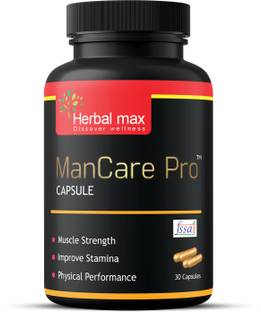 Herbal max ManCare Pro for Strength, Energy & Performance -Veggie Capsules (Pack Of 1)