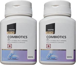 Vestig Prime Combiotics Multivitamin Multi Mineral with Probiotic Capsule (Pack of 2)