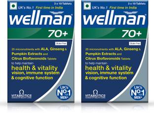 wellman Comprehensive Support for Men 70 and Over|30 Specialized Nutrients ( Pack of 2 )