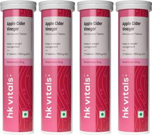 HEALTHKART HK VITALS Apple Cider Vinegar 750 mg Effervescent Tablets, Watermelon