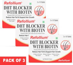 Refollium DHT Blocker with Biotin for Helps Reduce Hair Fall