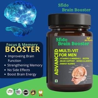 Health Ayurveda Sfido Brain Booster, Boost Brain Energy Brain Power, Focus, Capsule, Pack of 1