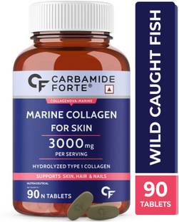 CARBAMIDE FORTE Marine Collagen Powder Tablets with Vitamin C, Biotin & Collagen Supplement