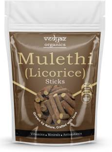 Vedyaz Organic Organic Mulethi Stick For Eating- 100gm - Licorice root / Glycyrrhiza Glabra