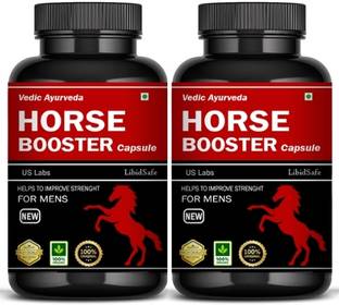 LibidSafe Red Horse Force Pro Capsules - 1 Month Power Pack for Long Term Benefit