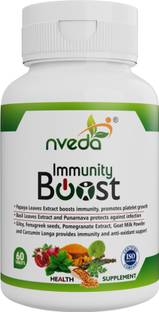 Nveda Immunity Boost with Papaya Leaves, Basil Leaves Extract, Giloy, Purnarva etc
