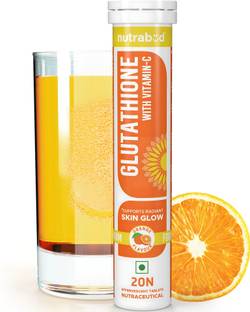 Nutrabud Glutathione 500mg & Vitamin-C Effervescent for Radiant Skin Glow