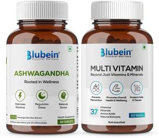 Blubein Essential Zen| Multivitamin & Ashwagandha combo | for Better Sleep & Performance