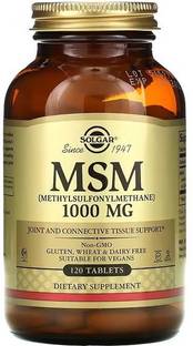 Solgar MSM (Methylsulfonylmethane), 1,000 mg, 120 Tablets