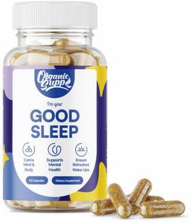 OrganicSupp Deep Sleep Support Ayurvedic Sleep Aid with Ashwagandha, Brahmi & Chamomile