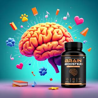 grinbizz Brain Booster Capsule Improve Focus, Alertness/Boost Concentration/Mind Wellness