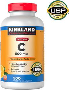 KIRKLAND Signature Chewable C 500mg tangy orange taste