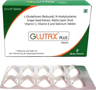 Glutax Glutathione for Skin Whitening, Hyperpigmentation, Melasma, Wrinkles & Freckles