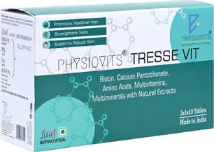 Physiovits Tresse Vit | Biotin Supplement for Hair Skin & Nails