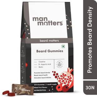 Man Matters Beard Gummies | 1 Month Pack | Improves Beard Density & Stimulates Follicles