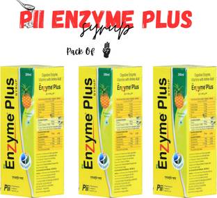 Pii Enzyme Plus Syrup Pineapple Flavour 200ml - Pack of 3