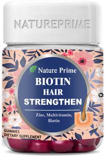 Nature Prime Biotin 10000 mcg Gummies for Hair, Skin & Nails