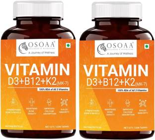 Osoaa Veg Vitamin D3 K2 MK7 Supplement | Lichen Source Plant Based Vitashine D3 Tablet