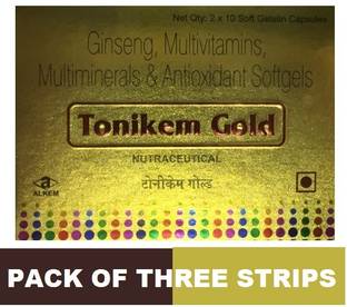 ALKEM TONIKEM GOLD MULTIVITAMIN CAPSULE WITH ANTI OXIDANTS (3*10CAPS)