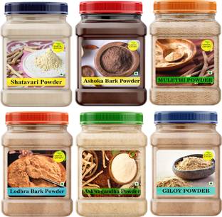 Kartik Export Kit PCOS PCOD Powder Combo of Shatavari,Ashwagandha,Ashok,Mulethi,Giloy,Lodhra