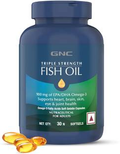 GNC Triple Strength Fish Oil - 1500 mg with 900 mg of EPA/DHA Omega 3s
