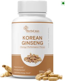 Herbal max Korean Ginseng for energy, performance & focus - 60 Capsule