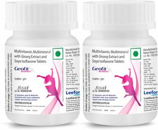 GEOFIT Multivitamin Tabets for Women With Ginseng Extract Pack of 2 ( 30 Tablets Each)