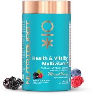 Nutriburst Health & Vitality Gummies with Multivitamins & Biotin