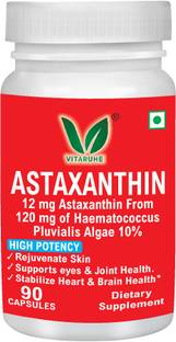 vitaruhe Astaxanthin Supplement High Dose & Vegan, 12 mg Natural Astaxanthin Powder