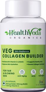 Health Veda Organics Plant Based Skin Radiance Collagen Builder for Healthy Skin