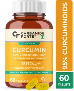 CARBAMIDE FORTE Curcumin Tablets with Piperine for Immunity Boosters for Adults