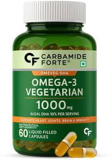 CARBAMIDE FORTE Veg DHA Omega 3 Capsules 1000mg Tablets, Vegan Omega 3 no Fish Oil Used