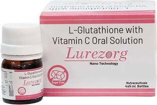 LUREZORG L-Glutathione & Vitamin C Nano shots for glowing & lightening skin 4x5 ml