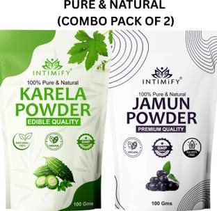 INTIMIFY Karela Jamun Powder | Ayurvedic Diabetes Powder | (Combo Pack 2)