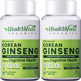 Health Veda Organics Korean Red Ginseng | Boosts Stamina & Energy Levels