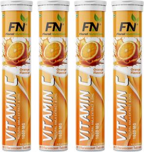 Floral Nutrition Vitamin C Amla Extract 1000mg Effervescent tablets for Immunity and Skin