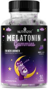 Nutrazee Melatonin Gummies 5mg Supplement | Better & Restful Sleep | No Added Sugar