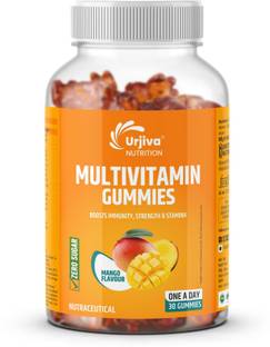 Urjiva NUTRITION Multivitamin Gummies Boost immunity,Strength & stonina Mango Flavor