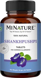 mi nature Shankhpushpi Tablets (90 Tab) - Natural Brain and Memory Support
