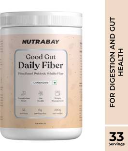 Nutrabay Good Gut Daily Fiber | Unflavoured | Plant Based Prebiotic Soluble Fiber
