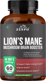 ZESPO Organic Lions Mane Mushroom- Brain Booster, Nerve growth, Natural energy booster