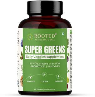 ROOTED Superfood Greens & Herbs Daily Veggies supplement | 22 Daily Greens, Probiotics