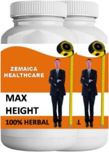Zemaica Healthcare Max Height Natural & Ayurvedic Supplement Mango Flavor 200gm Pack of 2