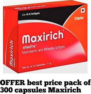 Maxirich multivitamin capsule pack of ( 10×3×10)