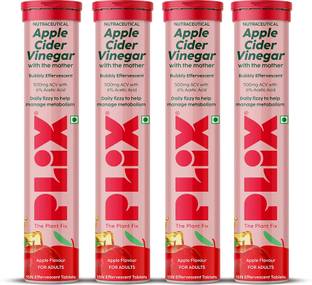 The Plant Fix Plix Apple Cider Vinegar Effervescent Tablet with mother,Vit B6 & B12 for weight loss